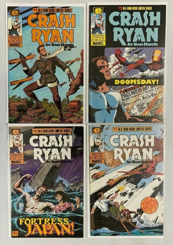 Crash Ryan set #1-4 Epic 4 different books 6.0 FN (1984 to 1985)