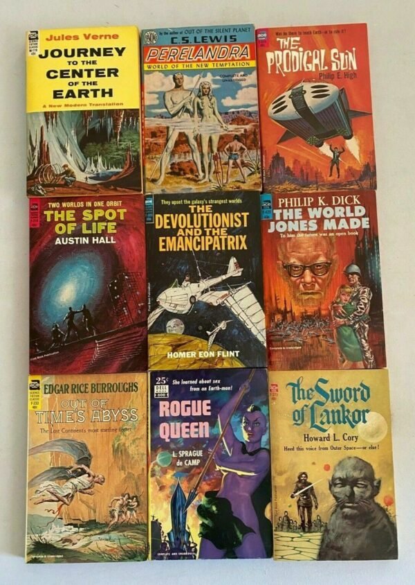 SciFi paperback lot all 9 different books (years vary)