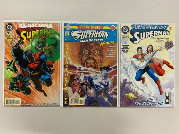 Superman Annuals Comic Lot 11 Different Books AVG 8.0 VF