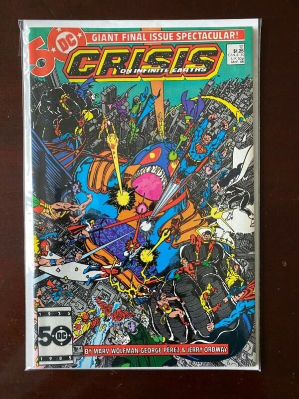 Crisis on Infinite Earths #12 last issue 8.5 VF+ (1986)