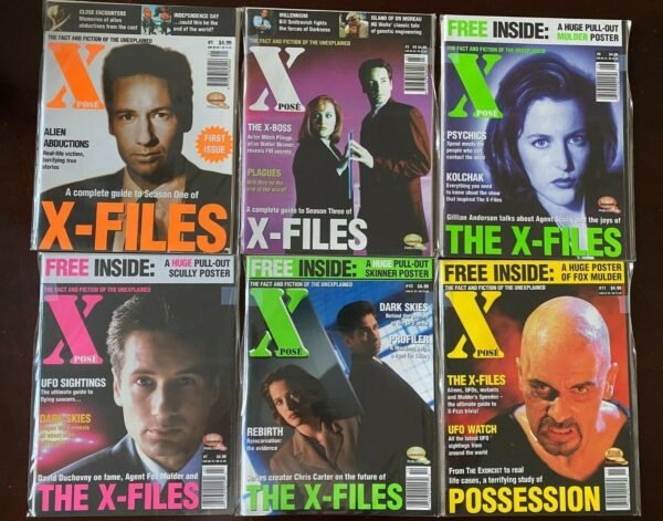 Xpose Magazines lot #1-11 Visual Imagination X-Files 6 pieces 8.0 VF (1996-'97)