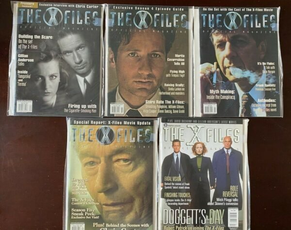 Official X-Files Magazine lot MVP Media Group 5 pieces 8.0 VF (1997 to 2000)