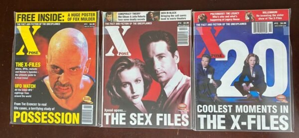 Xpose Magazines lot #1-15 Visual Imagination X-Files 9 pieces 8.0 VF (1996-'97)