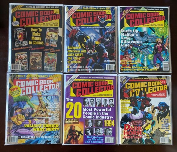 Comic Book Collector 6 Diff #1-21 AVG 6.0 FN (1992-94)