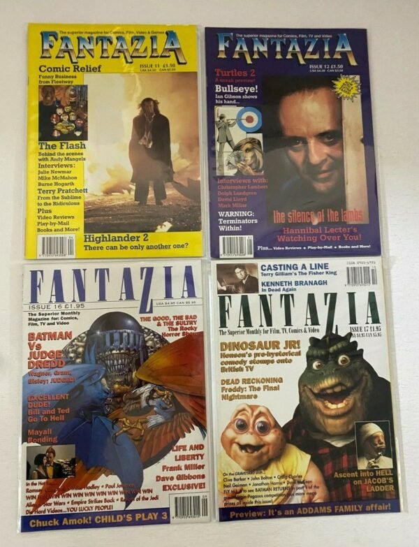 Fantazia Magazine lot Pegasus Publishing 10 pieces average 8.0 VF (1990 + 1991)
