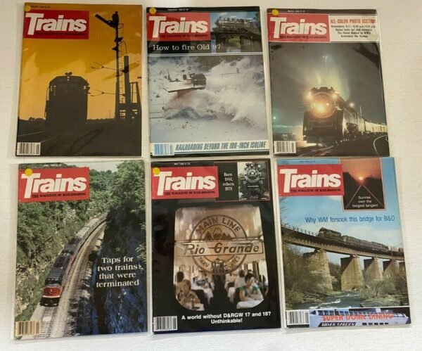 Trains Magazine lot 11 different books (1980)