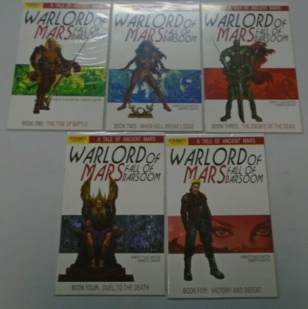 Warlord of Mars Fall of Barsoom set #1-5 8.0 VF (2011)