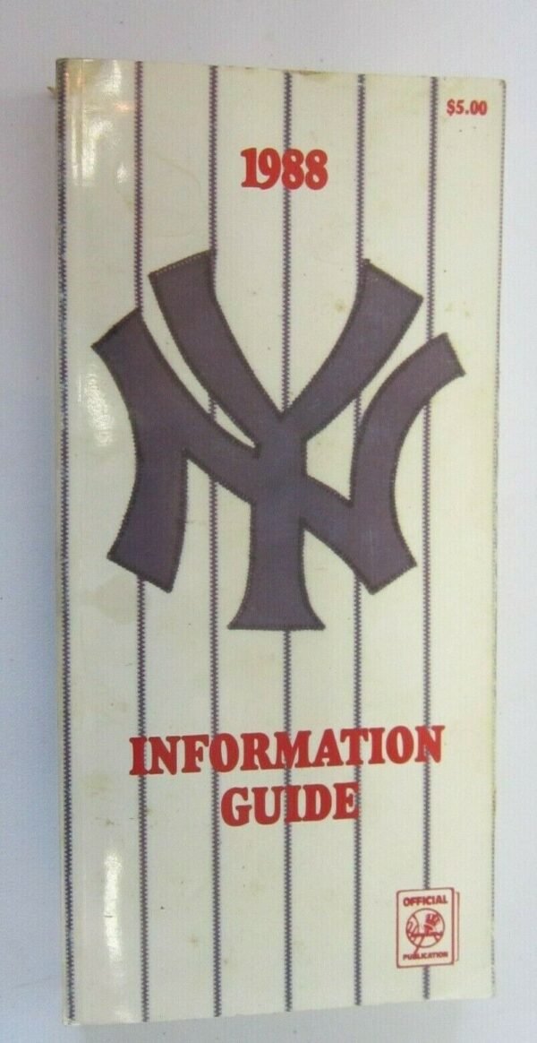 New York Yankees Information Guide MLB (1988)