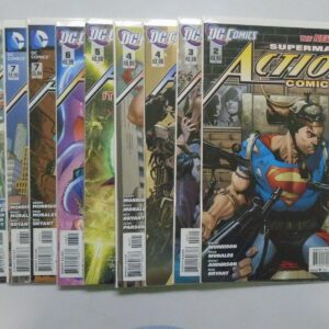 9 Different Action Comics NEW 52 from:#2-8 Including some variants (2011)