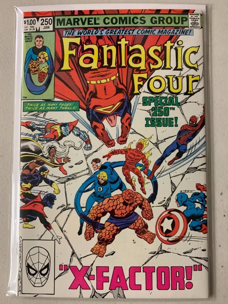 Fantastic Four #250 direct Spider-Man, Captain America, Gladiator 8.0 (1983)
